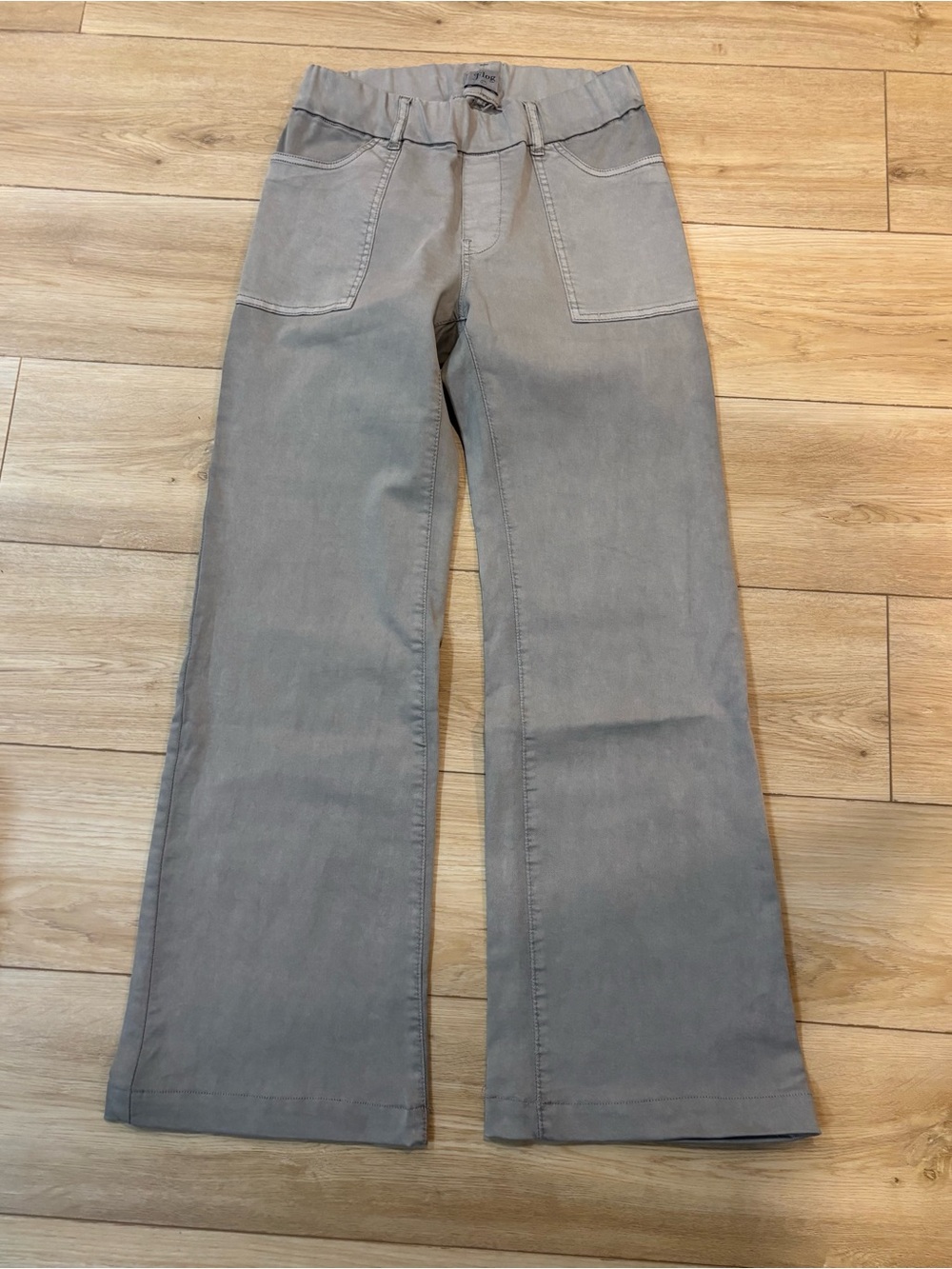 Bevy Flog pants Christi 27 olive green wide leg 28.5” inseam
